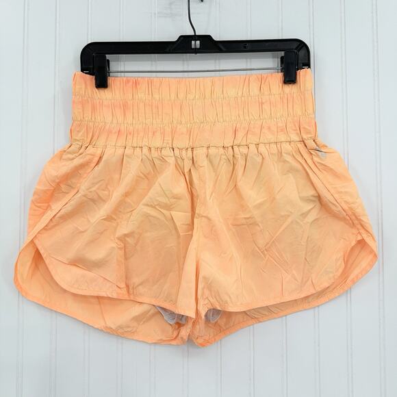 Free People Movement Shorts Womens Large The Way Home Short Orange Lined Running - Picture 1 of 10